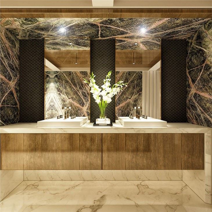 Rainforest Green Marble Bathroom